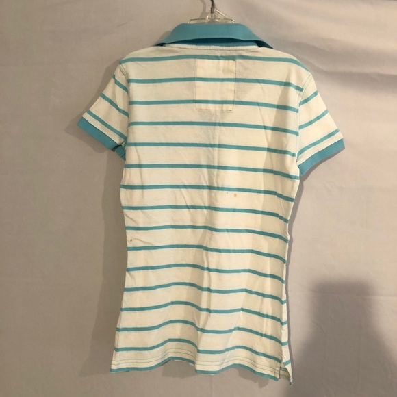 Hollister blue and white striped polo - Picture 3 of 3